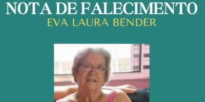 OBITUÁRIO: Nota de Falecimento de Eva Laura Bender, de 71 anos