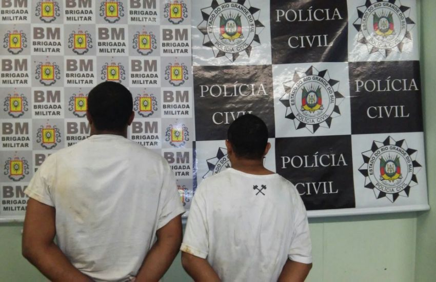 Homens são presos após tentativa de assalto em loja em São Lourenço do Sul 