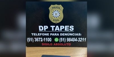 Polícia Civil recupera celular furtado em Tapes