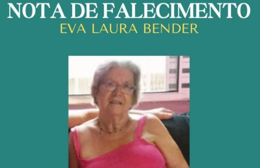 OBITUÁRIO: Nota de Falecimento de Eva Laura Bender, de 71 anos 